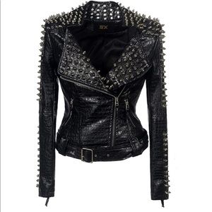 biker jacket with spikes